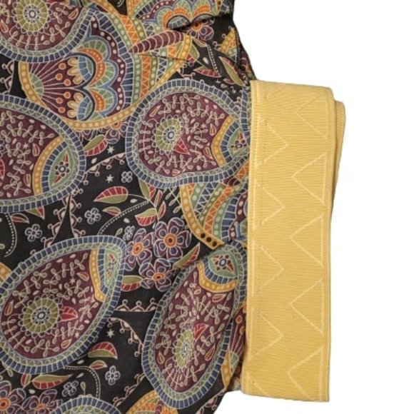 LuLaRoe Multi-Colored Bohemian Paisley Lucy Maxi Skirt Elastic Band Medium Sized - Picture 3 of 5